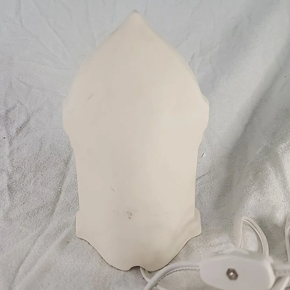 Vintage Beautiful Porcelain Bisque Flying Angel Light Nightlight Decor Enesco